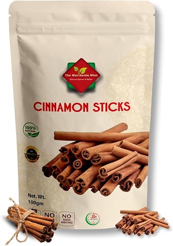 Cinnamon Sticks 100G / 3.54 oz | Cinnamon Quills | Zimt | Cannelle | Canela | Danchini Sticks | 3 Inch length | Sweet and Aromatic for Cooking