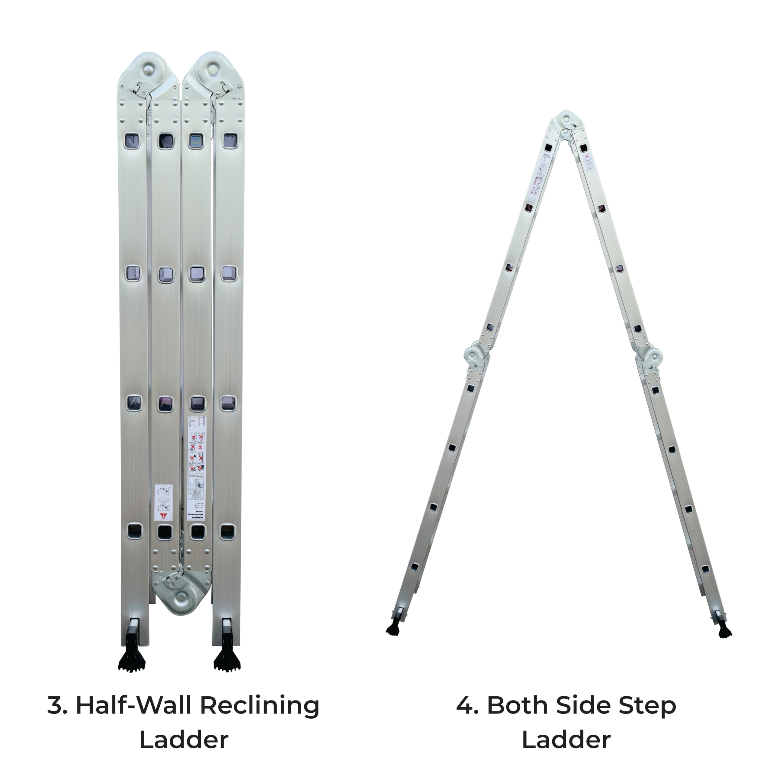 Aardwolf Quickfit 15.5 Ft (4 x 4 | 16 Step) |Portable & Compact Folding Aluminium Multipurpose Ladder | 2-Year Warranty| 150 KG Capacity — Amazon image 6