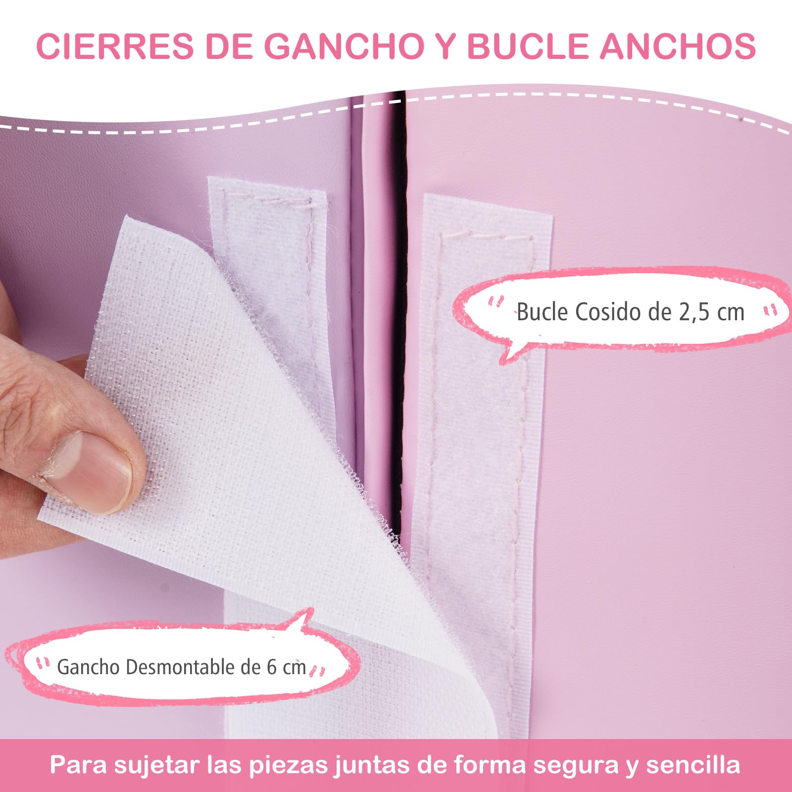 GOPLUS 6 Bloques de Construcción de Espuma para Niños, Juego de Aprendizaje para 1+ Años, Piezas de Motricidad para Bebés con Diferentes Formas y Colores, Juguetes Educativos (Rosa)