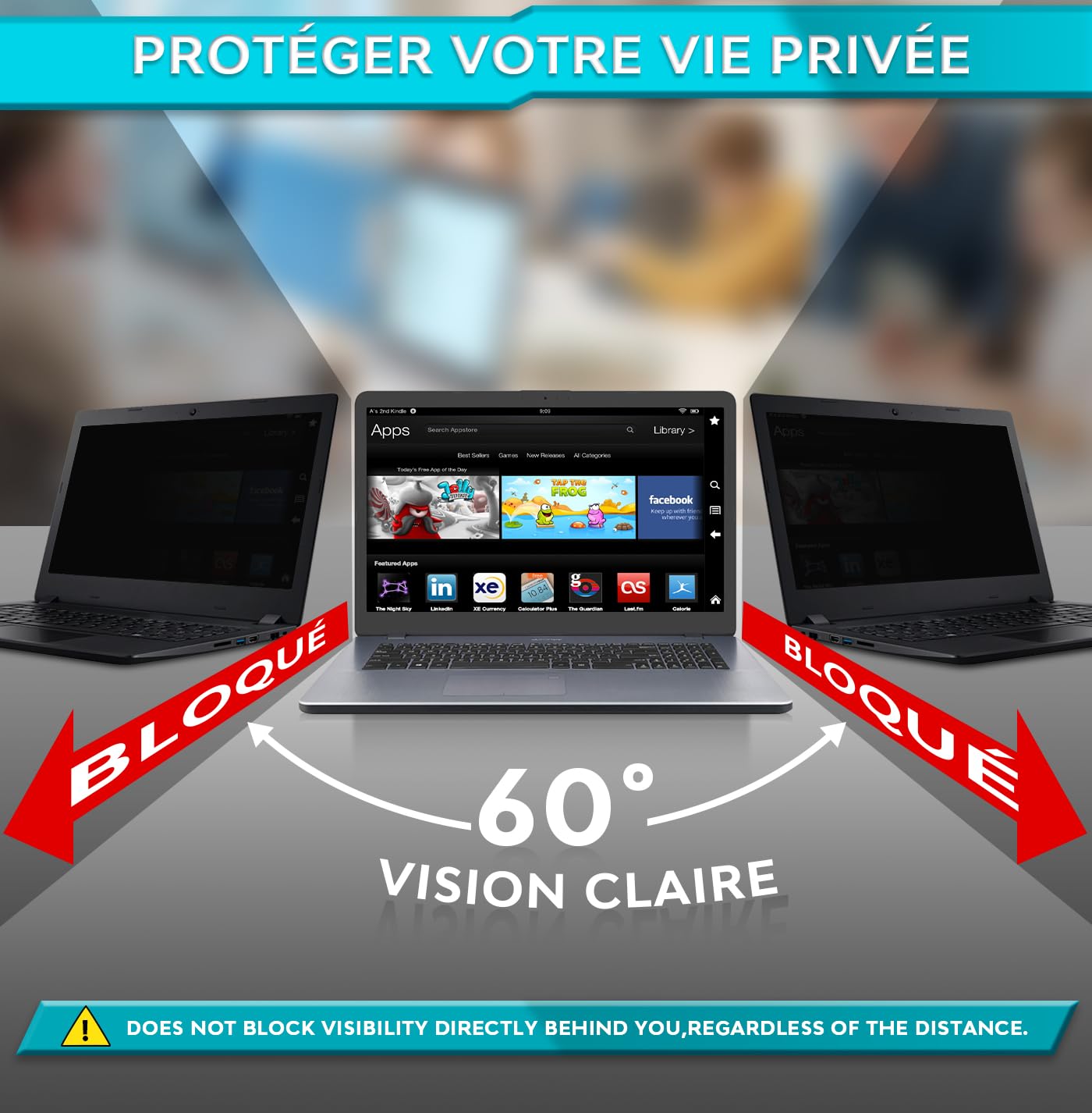 PYS Filtro Privacy 14 Pollici 16:9 - Protezione schermo antiriflesso, pellicola anti-luce blu, compatibile con HP/Dell/Acer/Lenovo/Thinkpad/Samsung/ASUS