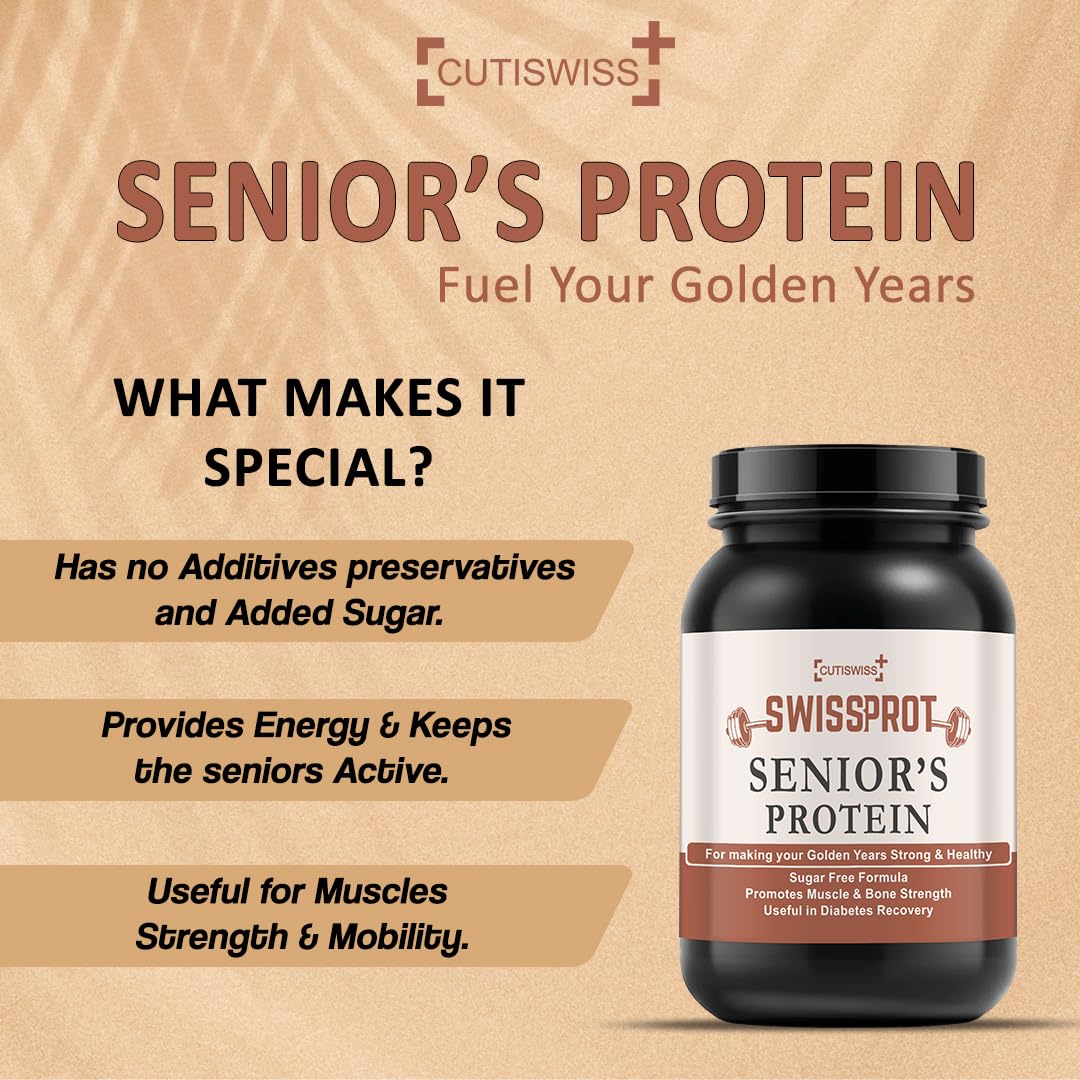 Protein Powder Supplement for Senior Citizens | Protein Powder for Elders, 40+ & Old Age Men & Women For Muscles & Bone Strength, With Protein Blend - Vanilla Kulfi Flavor | 1 Kg — Amazon image 4