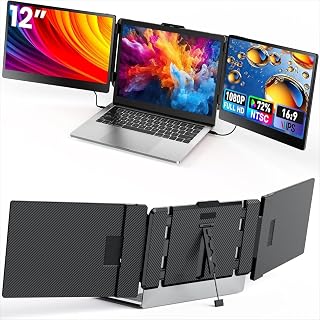 Fagomfer Laptop Screen Extender, 12'' Triple Portable Monitor for Laptop Price In India