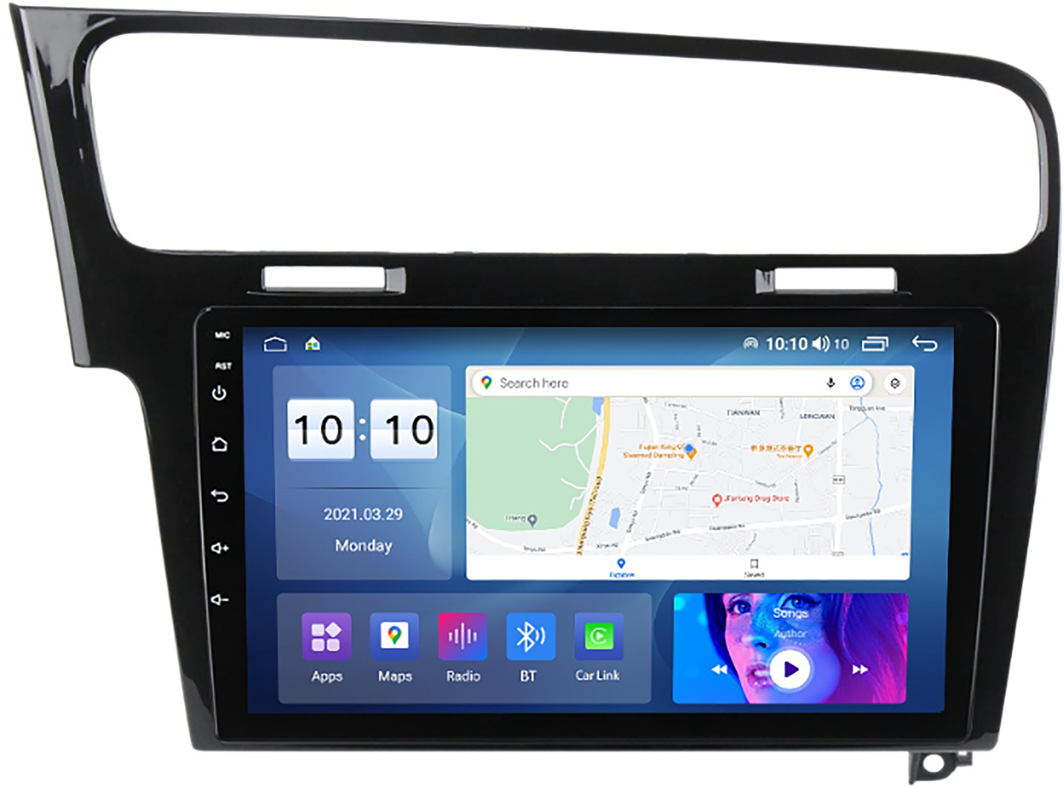 Car radio para V-W Golf 7 con CarPlay inalámbrico y procesador de sonido DSP