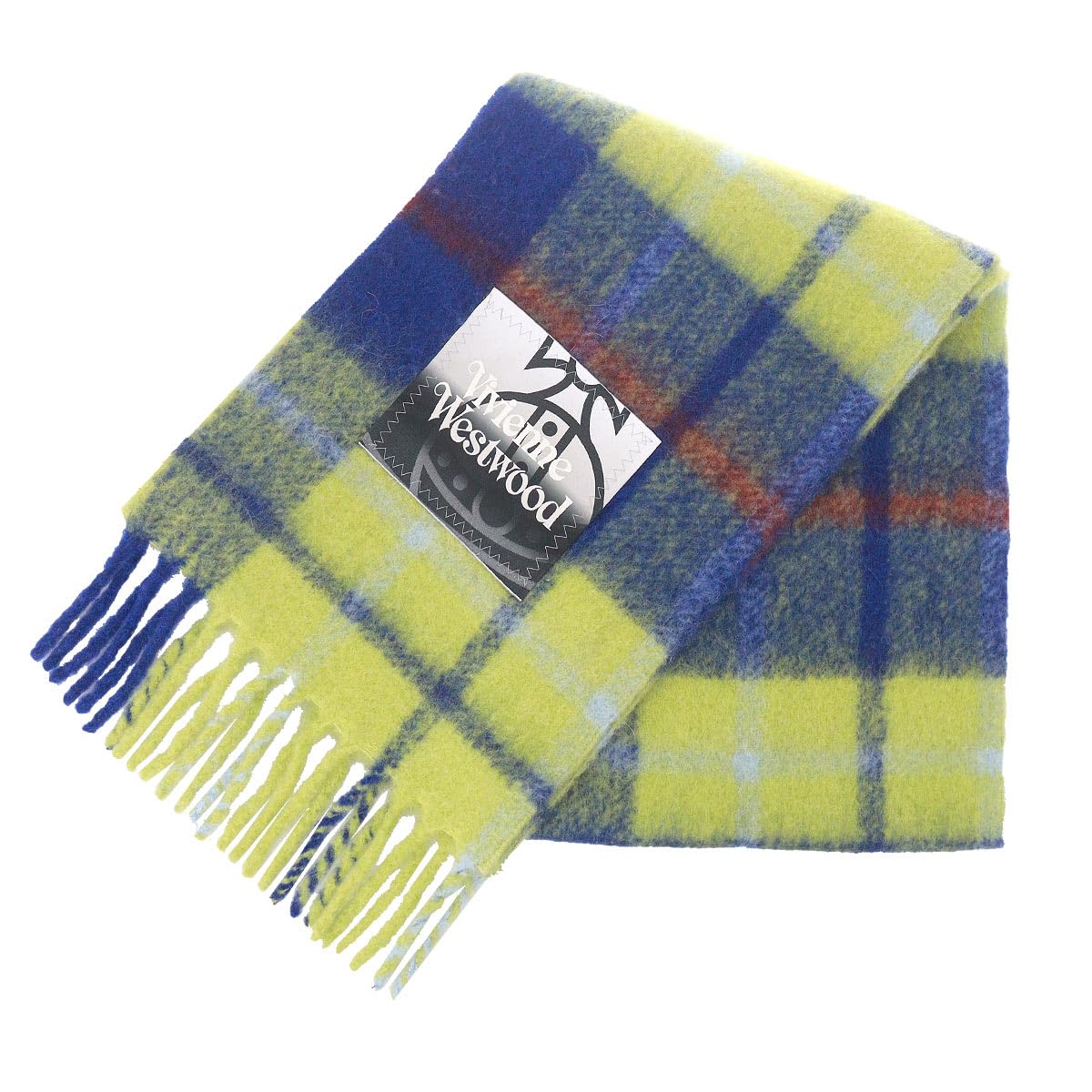 Vivienne Westwood サイドアーチデザインチェックマフラー 美品 Vivienne Westwood サイドアーチデザインチェックマフラー 美品