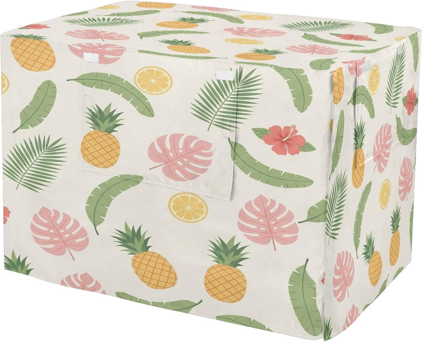 Tropical Elements Dog Crate Cover 600D Oxford Pet Kennel Cover with Mesh Window for Dog Cages, Windproof Waterproof Machine Washable, 48"x30"x33"