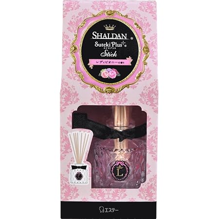 シャルダン SHALDAN ステキプラス スティック 消臭芳香剤 部屋用 本体 レディピオニーの香り 45ml