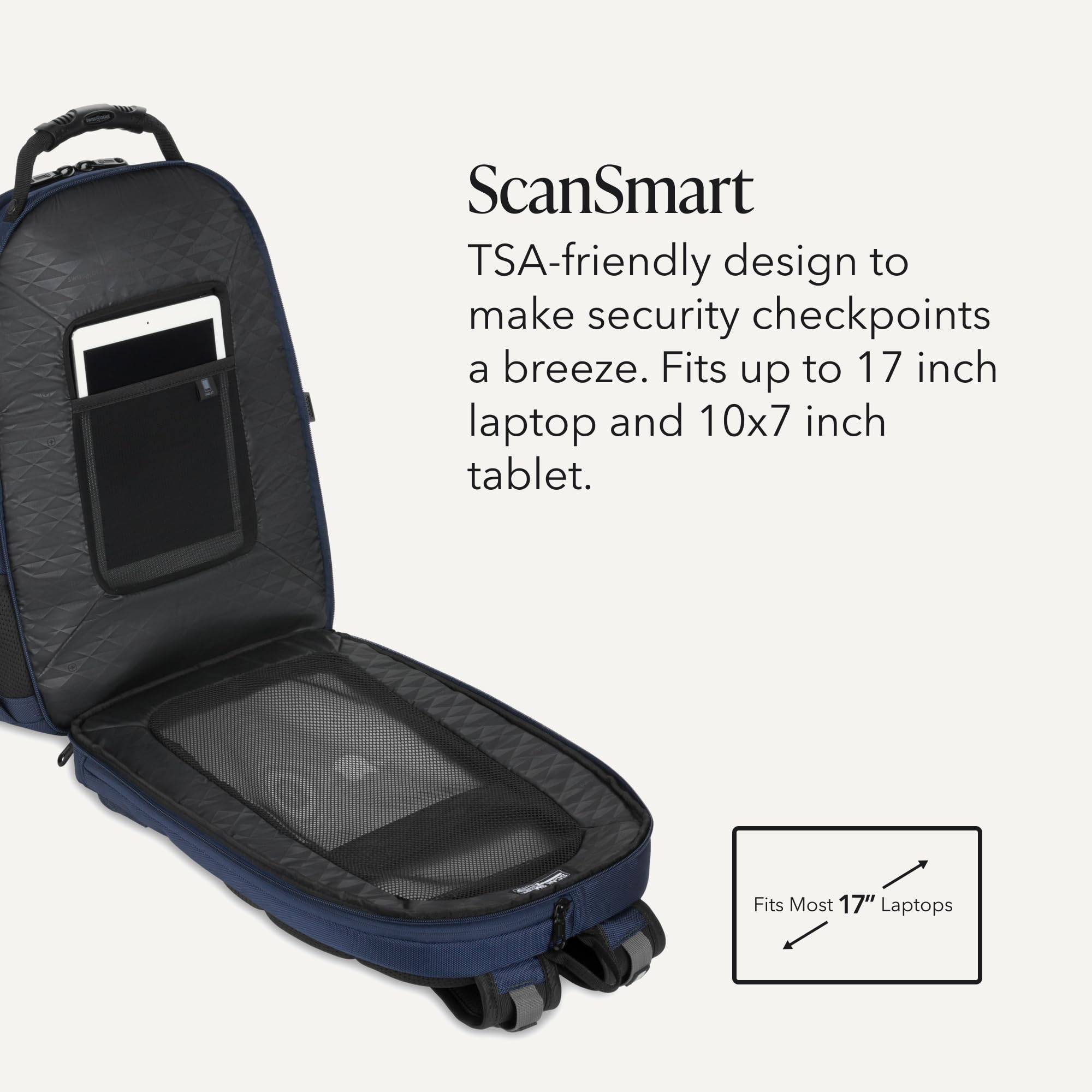 SwissGear 1900 Scansmart Tsa 17-inch Laptop Backpack Mochila para portátil Unisex adulto (Pack de 1)