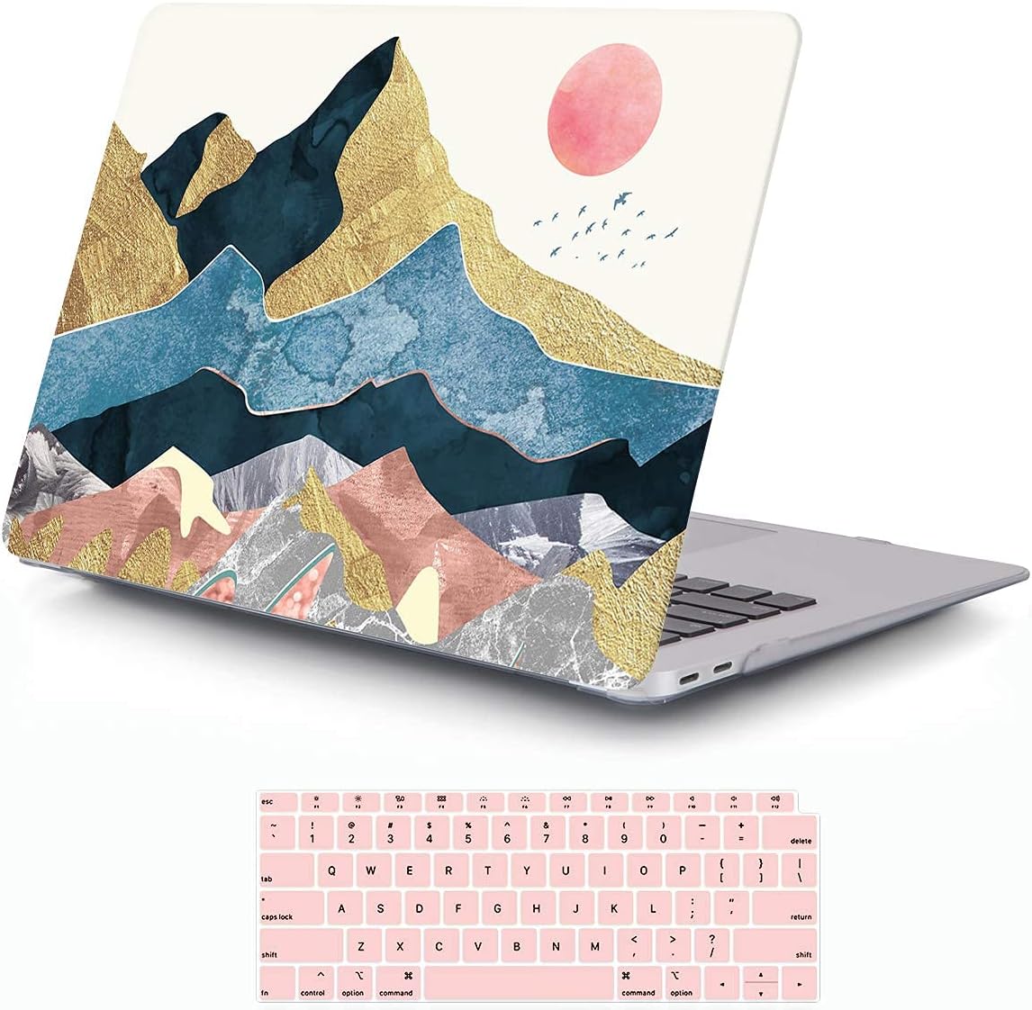 iCasso Compatible with MacBook Air 13 Inch Case 2018-2020 Release A2337 M1/A1932/A2179 with Retina Display Touch ID, Durable Hard Plastic Shell Case and Keyboard Cover