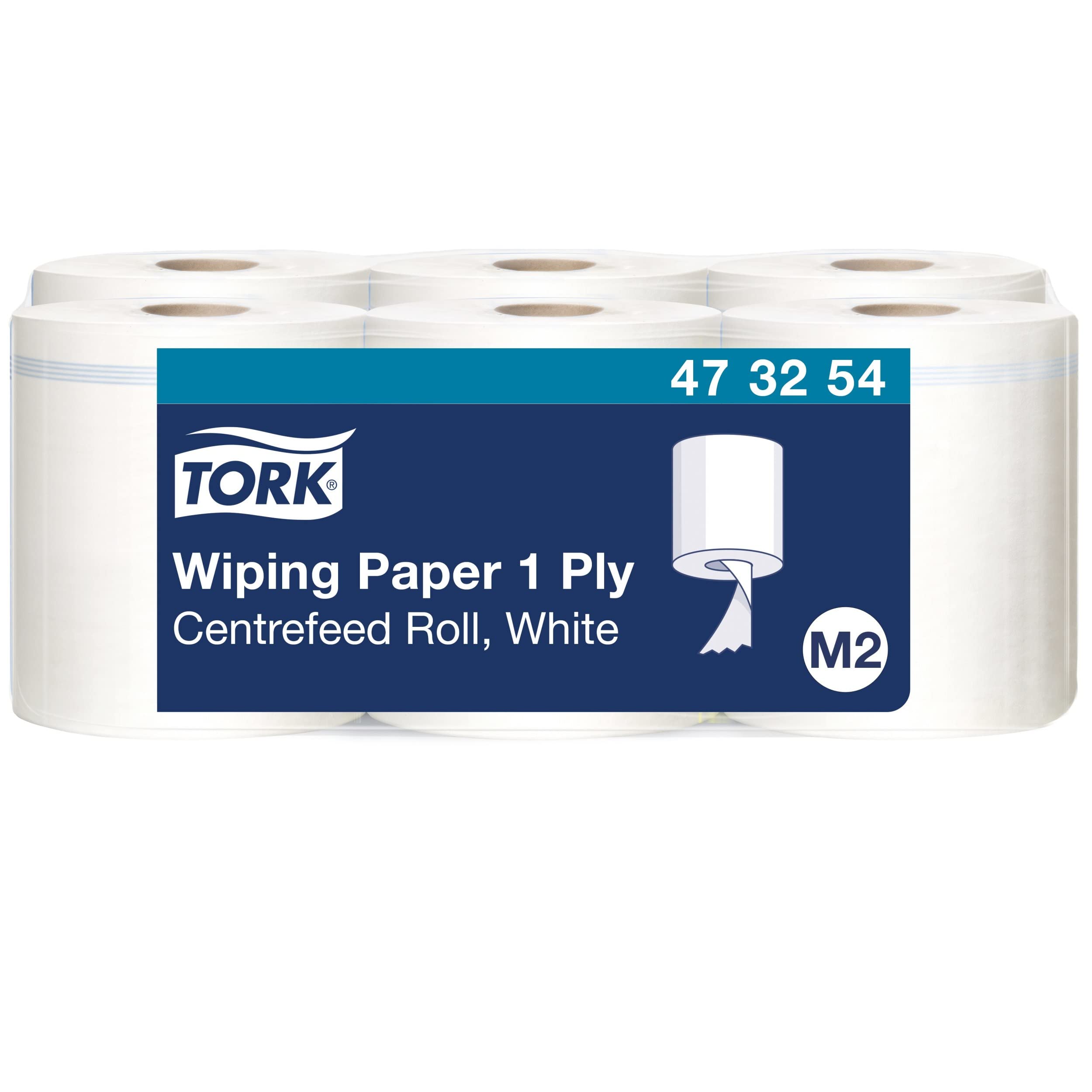 Tork Wiping poetspapier, centerfeed, 1-laags, systeem M2, wit One-Stop