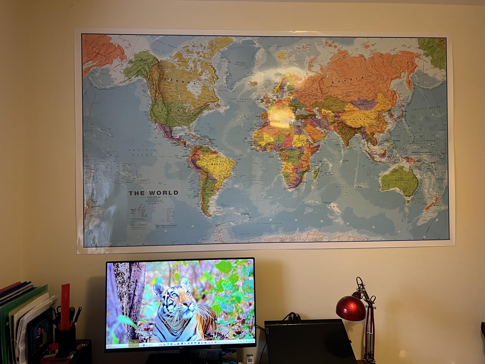 Maps International Giant World Wall Map Mega Map Of The