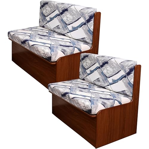 KRFOONN RV Dinette Cushion Covers Stretch Camper Cushions Cover Replacement Couch Cushion Slipcovers Washable Loveseat Slipcovers for Travel Trailer Couch Includes 2 Backrest Cover & 2 Bench Cover, 07