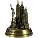 York Landmark Alloy Metal Building Model Ornament Vintage Architectural Sculpture for Home Office Party Decor