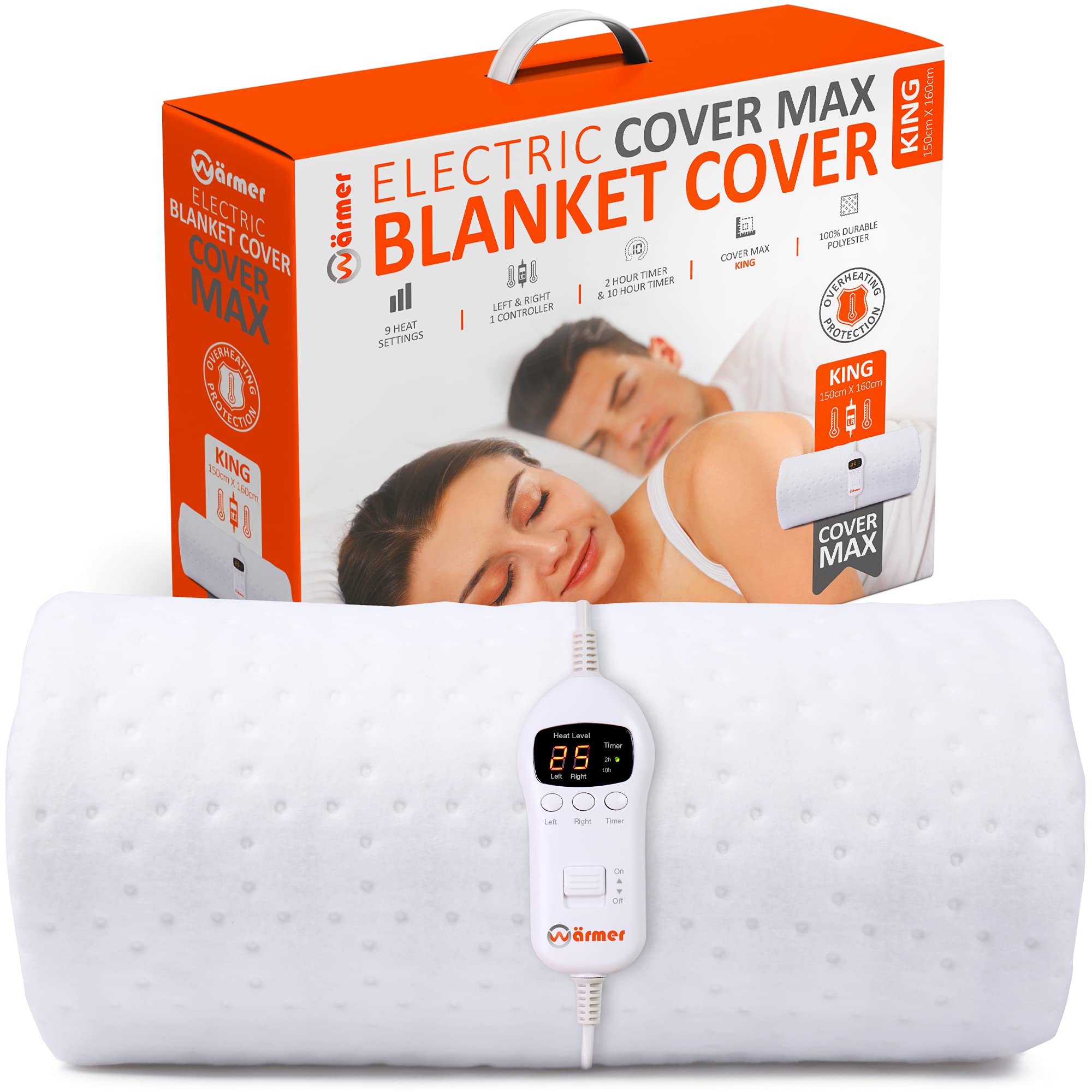 WARMER Electric Blanket King Size, Maximum Coverage, Left & Right
