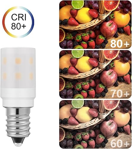 Miniatura 7 de Bombilla de secadora de 120 V, 10 W, repuesto para GE LG Maytag Appliances, WE05X20431 WP22002263 E12 Bombilla base de candelabro, 2 W 200 lm, no