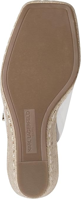 KARL LAGERFELD womens Corissa Slip on Espadrille Wedge Sandal