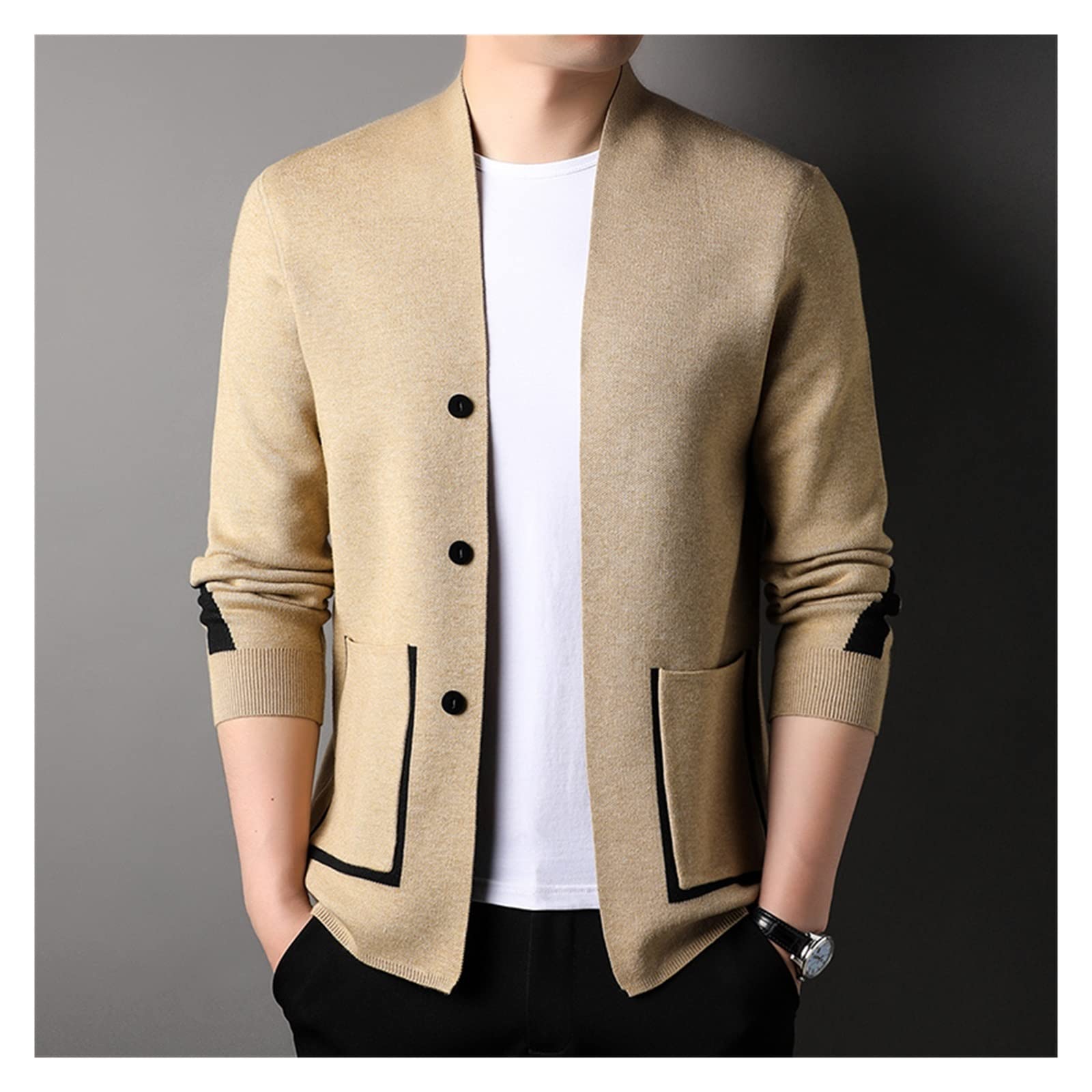 Veste vêtements de coupe structurée en maille graphique haut de gamme pour homme