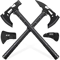 Vista 1 de Freelander - Juego de 2 hachas tácticas, Tomahawk afilado con vaina, Tomahawk portátil con clip y abridor de botellas, hacha de supervivencia
