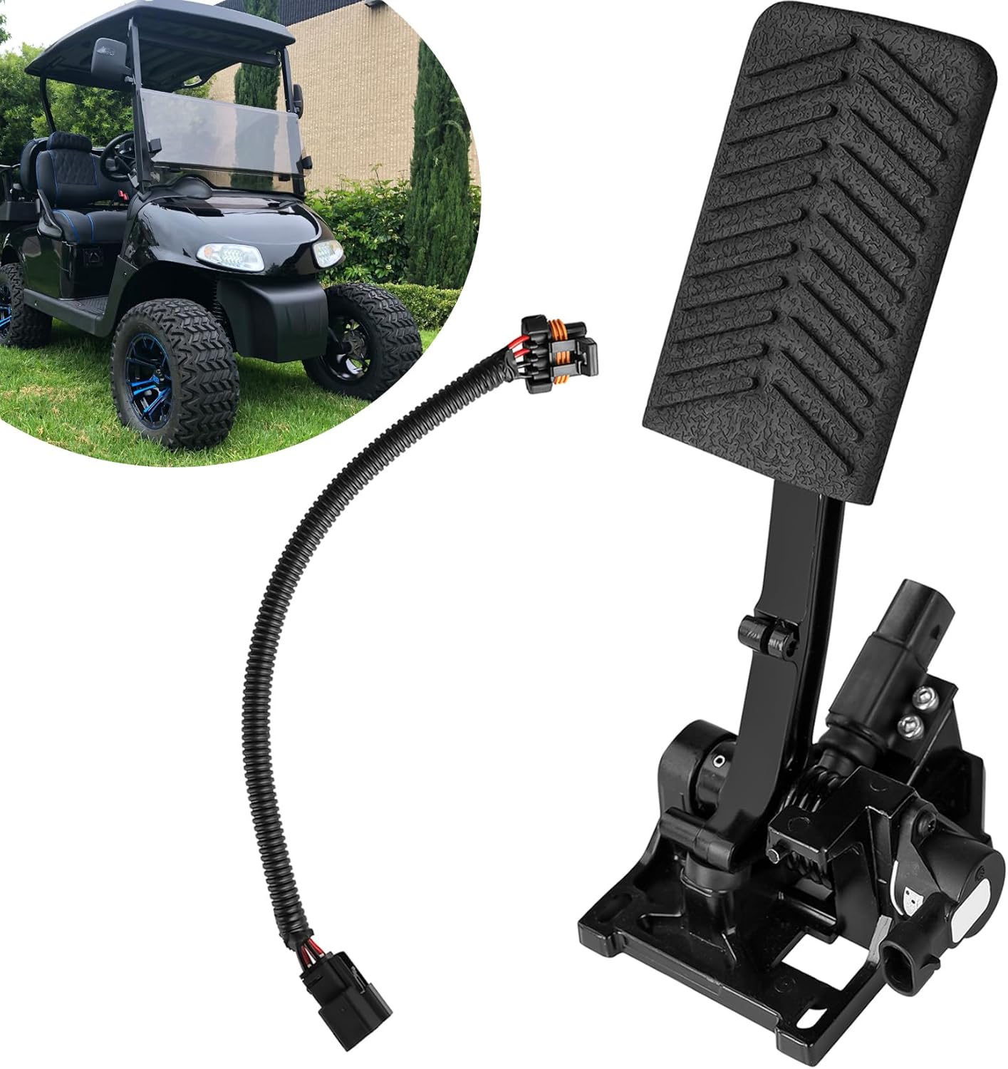 DRIVE UP EZGO Accelerator Pedal Assembly Suitable for RXV and 2FIVE Electric Golf Carts, Accelerator Pedal Assembly with Adapter Wiring Cable, Replace OEM 604692, 610315, 671889, 638180, 613109