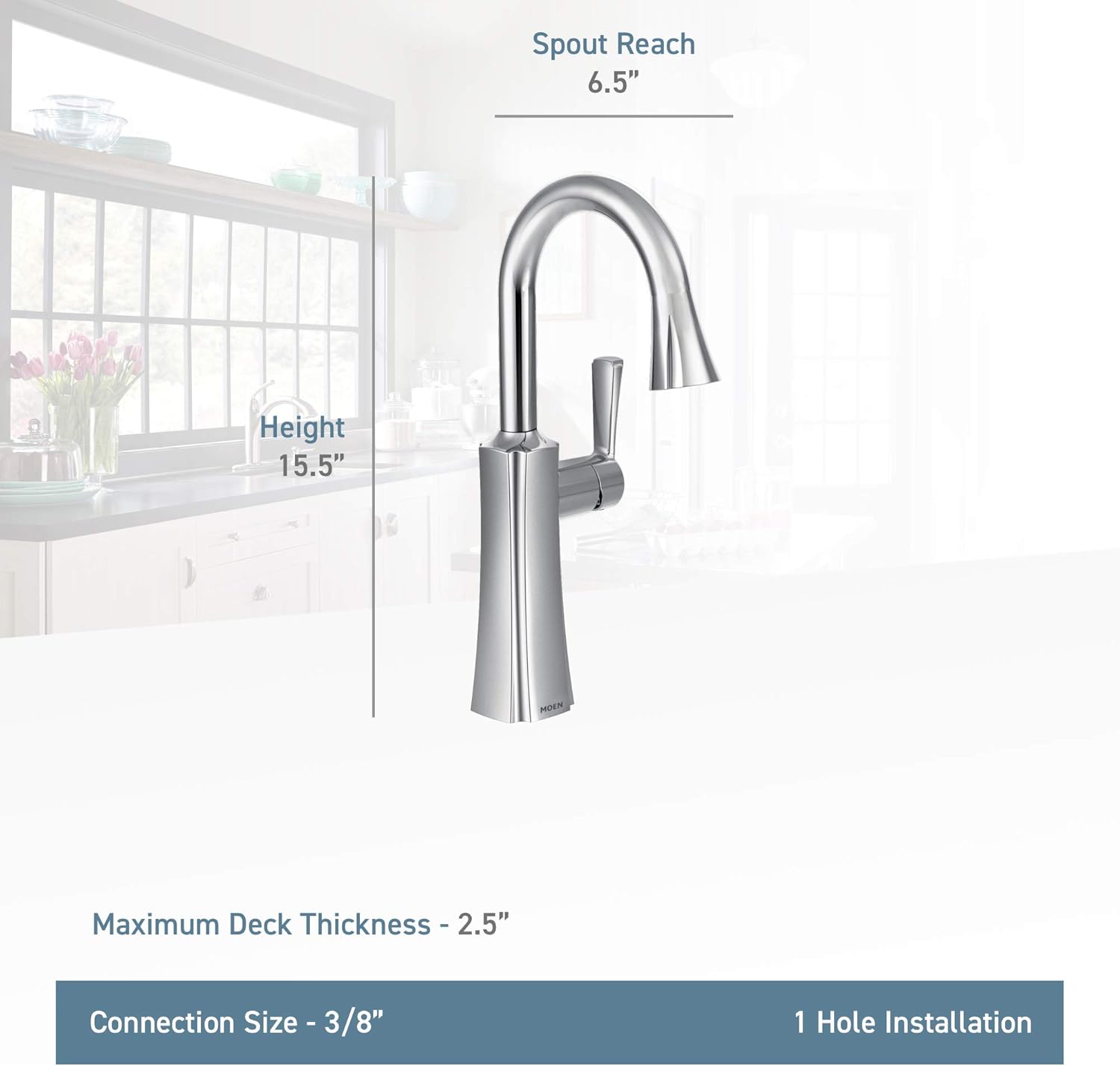 Buy 1 get 1 Moen Etch One-Handle High Arc Pulldown Single Mount Bar Faucet, Spot Resist Stainless (S62608SRS) Buy 2 get 3 Moen Etch One-Handle High Arc Pulldown Single Mount Bar Faucet, Spot Resist Stainless (S62608SRS)