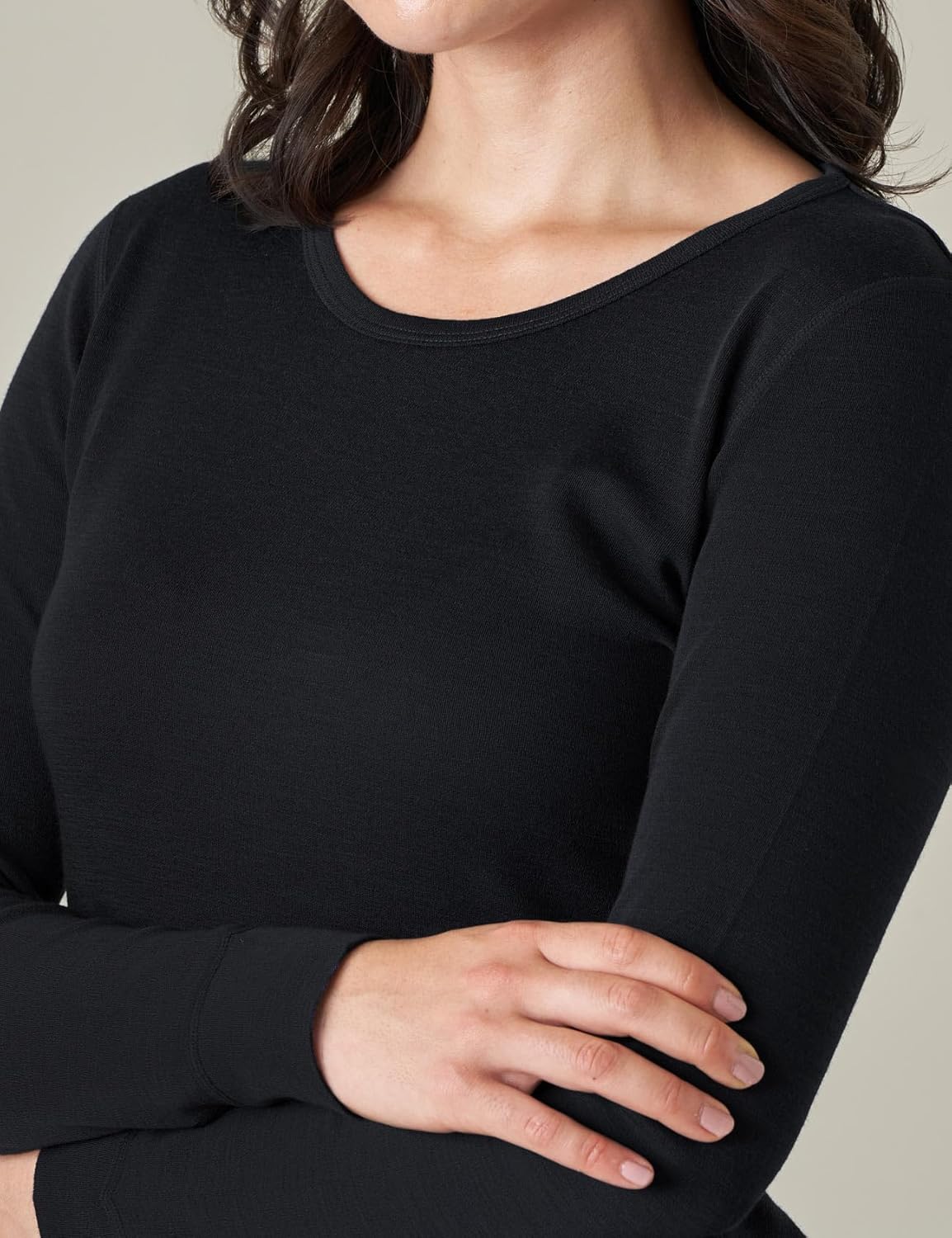 LAPASA Womens 100% Merino Wool Base Layer Set Lightweight & Midweight Thermal Underwear Long John Top & Bottom Warm L58/L91 - Image 3