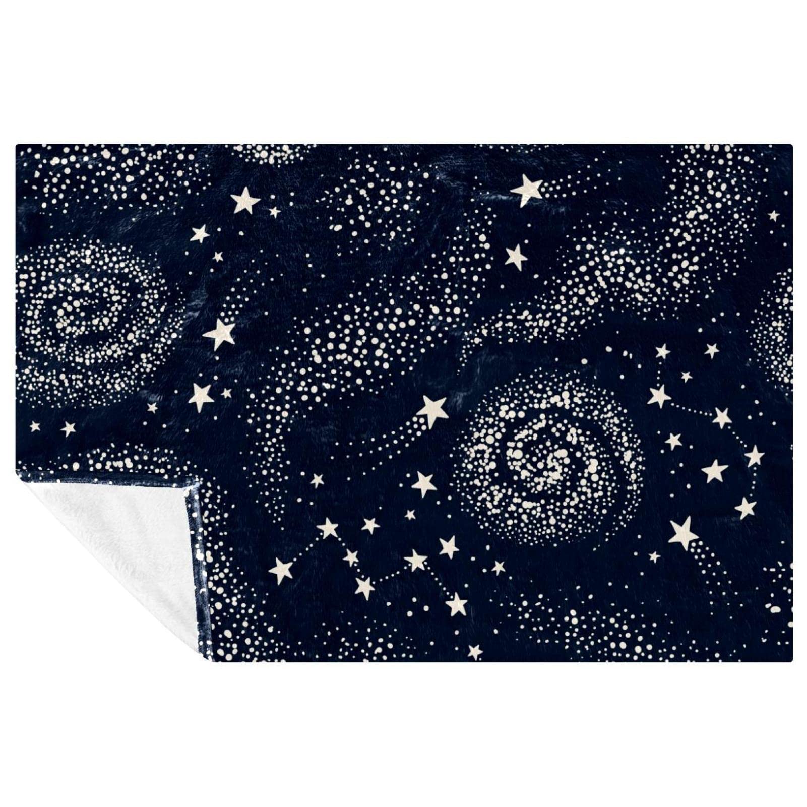 Couverture lit canapé camping plage motif galaxie douce et chaude