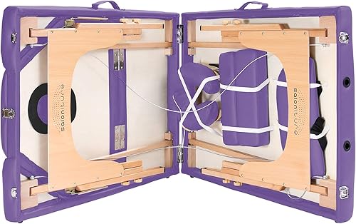 Miniatura 3 de Saloniture Mesa de masaje portátil profesional con respaldo - Lavanda