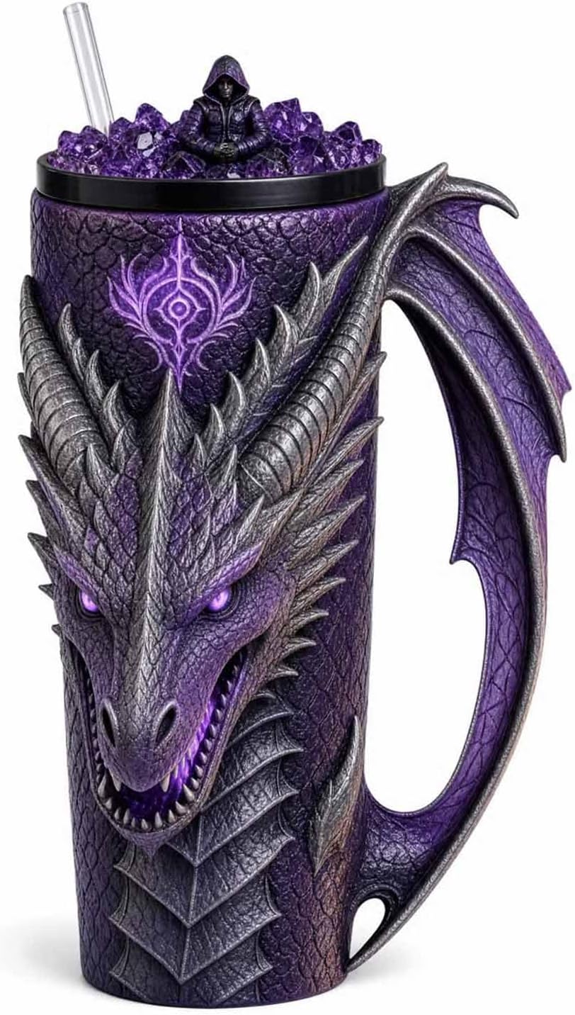 Fantasy‑Themed Dragon‑Scale Collectible Tumbler,B5