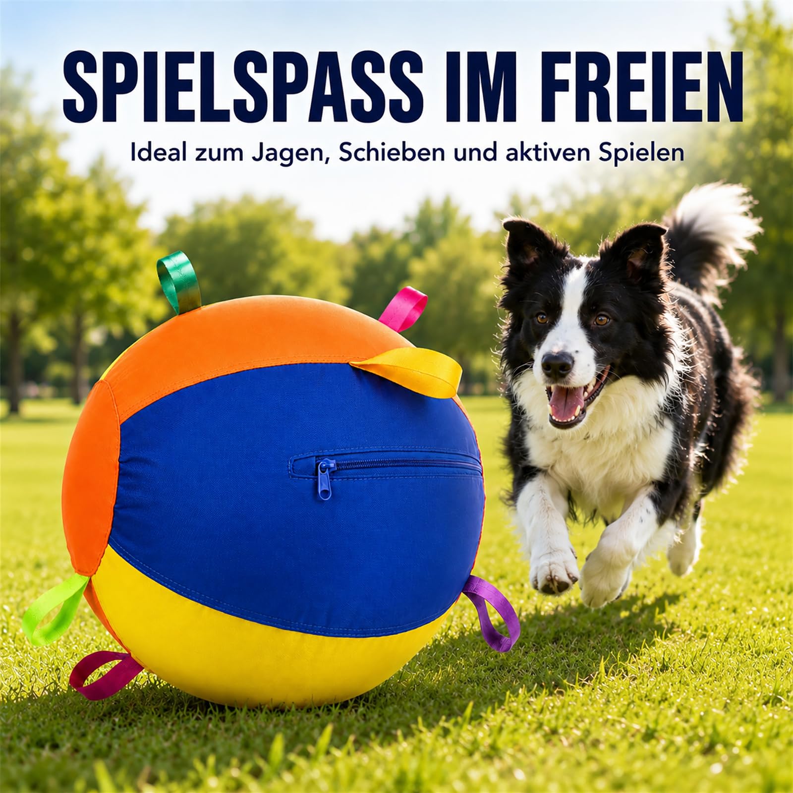 Generisch Herding Ball für Hunde und Herding Ball Hund für Übungen, Hundeball Groß Sowie Bälle für Hunde für Draußen, Robuster Hüteball für Viel Bewegung im Garten Hinter Dem Haus (E, 55c'm)