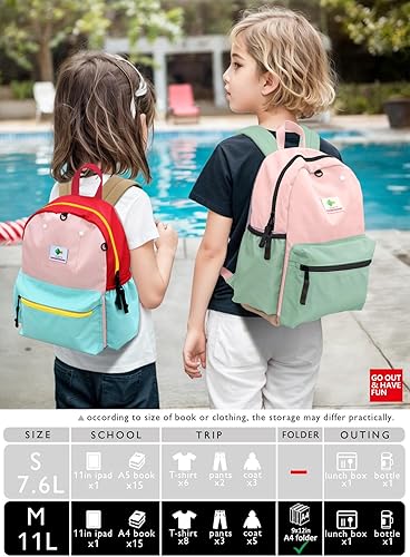 Miniatura 3 de Mochila para niños pequeños de 1 a 3 años mochila para bebé con correa para niños y niñas, arnés antipérdida para caminar, K-rosa limonada-m,