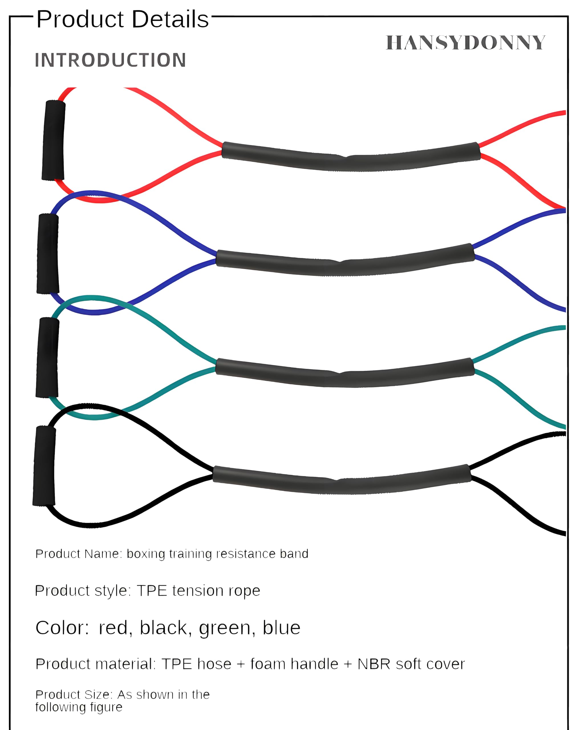 𝐇𝐀𝐍𝐒𝐘𝐃𝐎𝐍𝐍𝐘 Boxing Resistance Bands for Explosive Strength and Speed Training - Enhance Your Boxing Skills Anywhere, Anytime