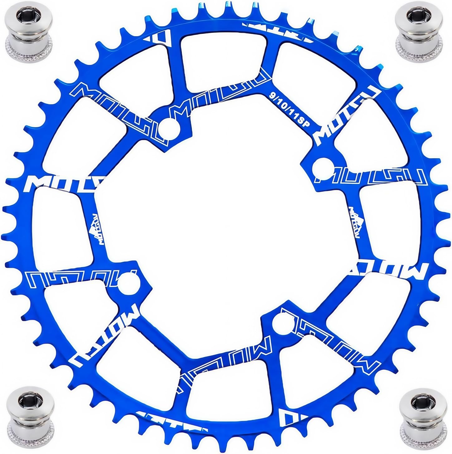 YBEKI Pro-Grade 104BCD Chainring (30-52T) CNC 7075-T6 Aluminum Narrow-Wide MTB/Road Round Oval Bike Chainwheel | Shimano/SRAM 8-11 Speed Compatible | 573MPa Strength(Black/Red/Blue)