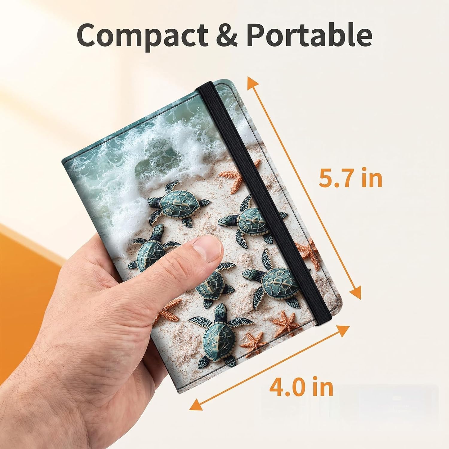 PU Leather RFID Blocking Passport Holder with Elastic Strap image 3