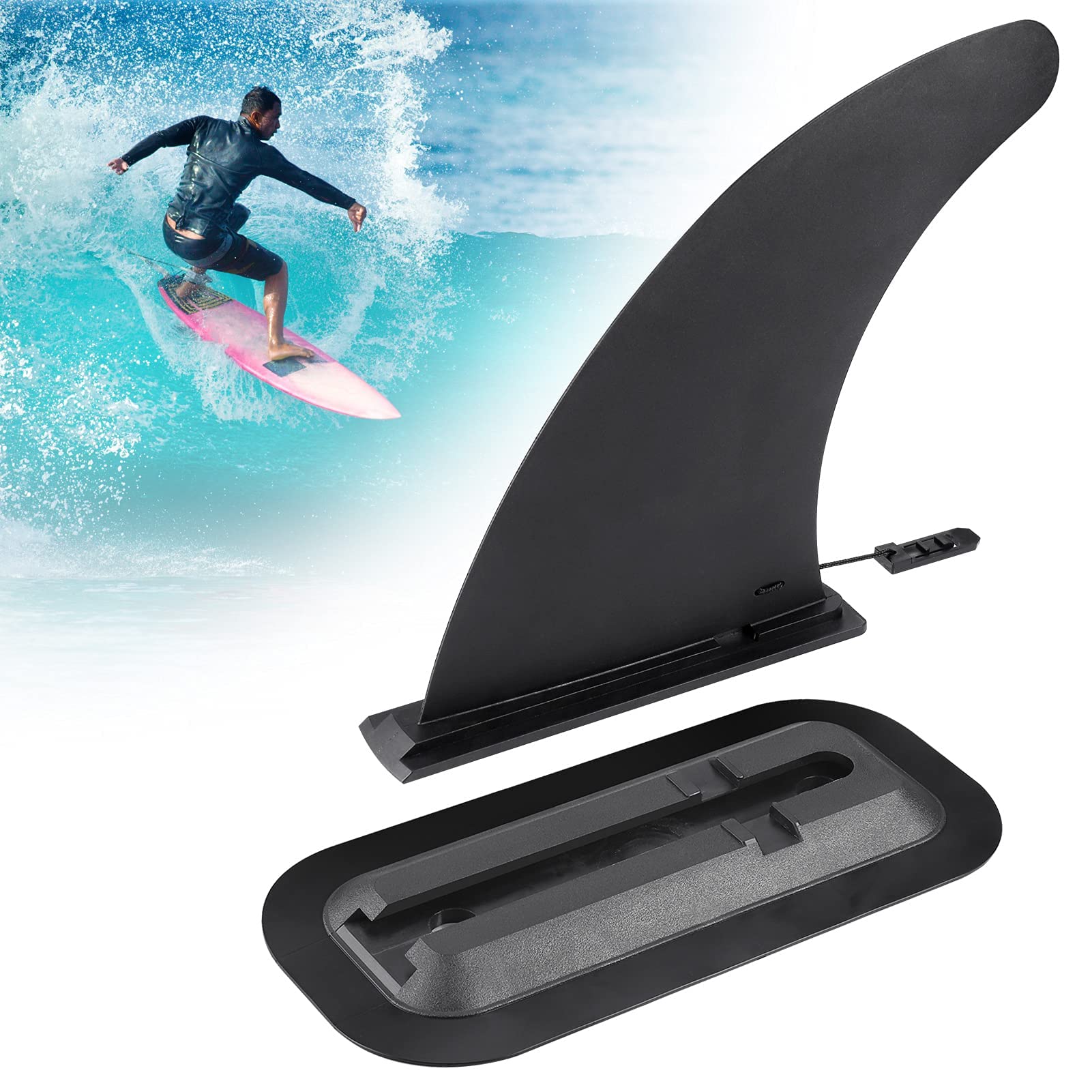 Sponsored Ad – Surfboard Fins, Removable Universal SUP Fin, Nylon Safe Reinforced Fins, SUP Replacement Diverter Tail Rudder for Longboard Surfboard, Inflatable Paddle Board, Surfboard, Stand-Up Paddle Board