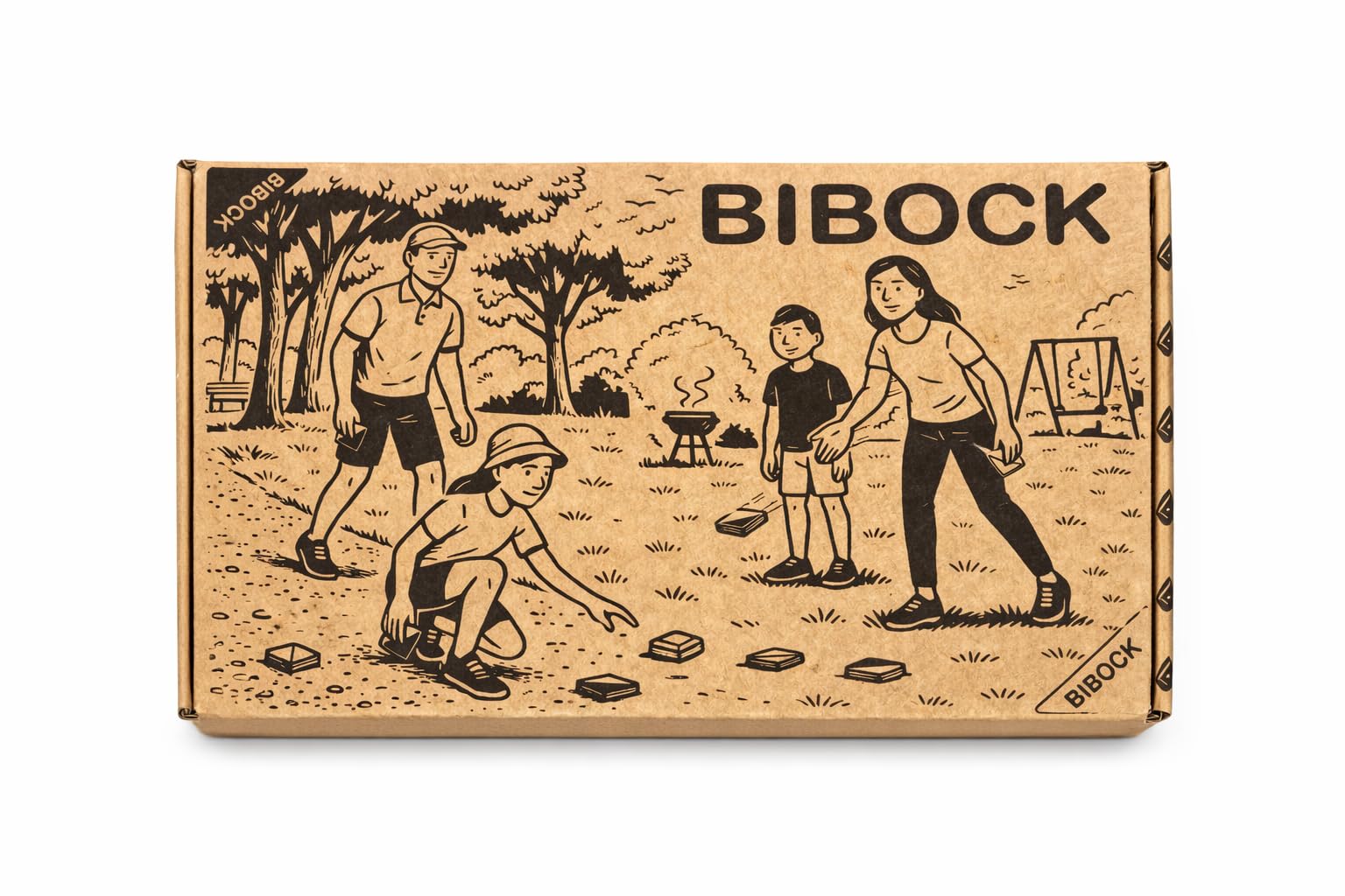 Blackrock Games BIBOCK Original – Jeu de Lancer en Bois | Chance & Talent | 2–8 Joueurs, 5/8+ Ans | Jeu d’extérieur Convivial Pleins de rebondissements