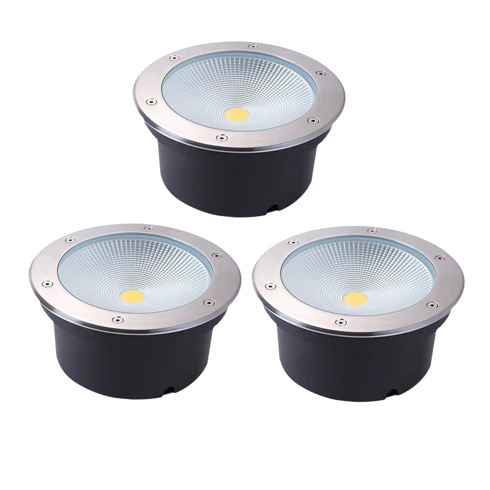 Faretti Incasso Esterni Impermeabile IP67 AC85-265V all'aperto Giardino terrazza Faretto da Incasso Luce Bianca Calda 10 Potenza (Colore : Bianco Caldo, Misurare : 30W)