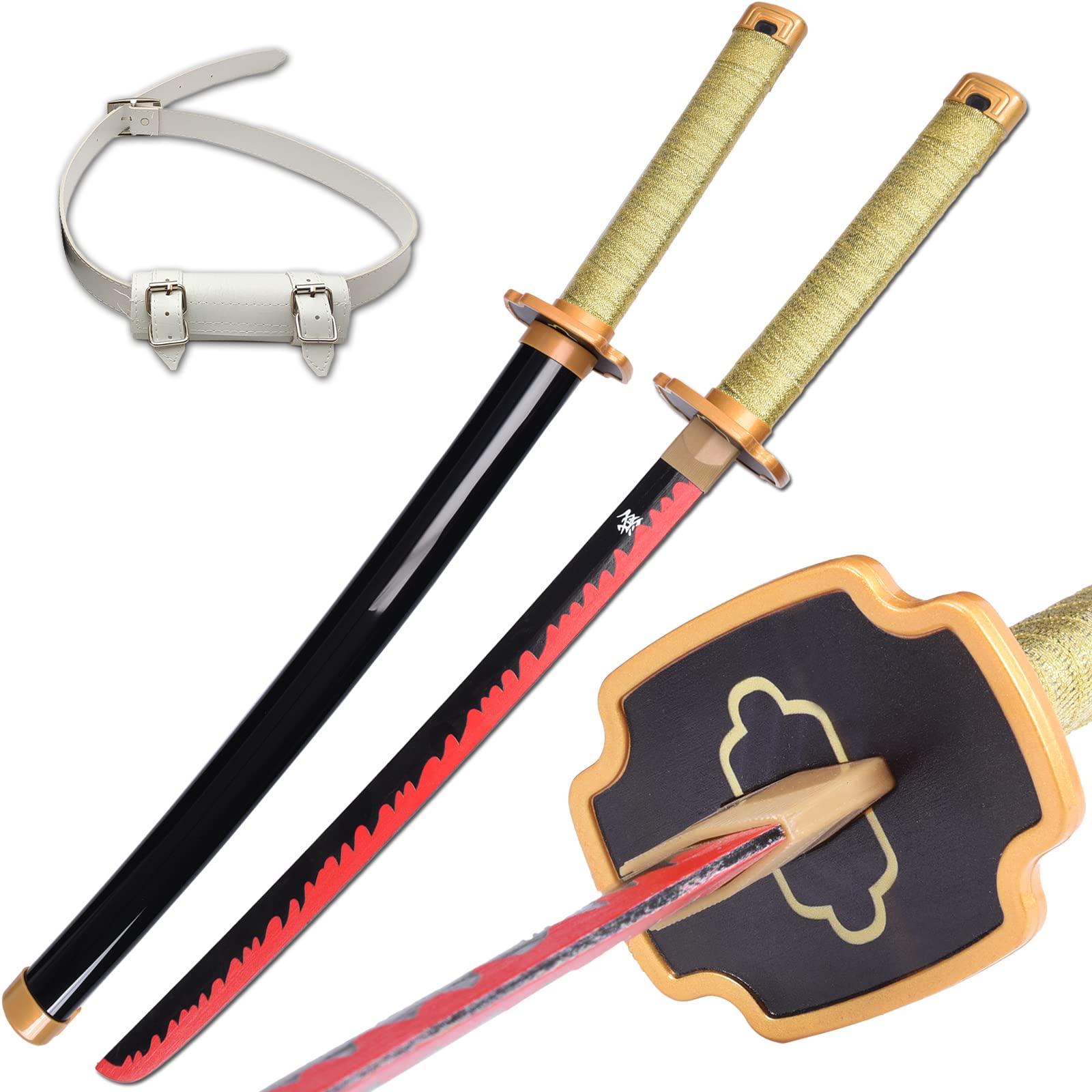 Ziqing Demon Slayer Sword Cosplay Sword Agatsuma Zenitsu Sword Anime Katana Anime Original Texture-a Variety of Styles to Choose from 31 inch (Tsugikuni Yoriichi-31inch)