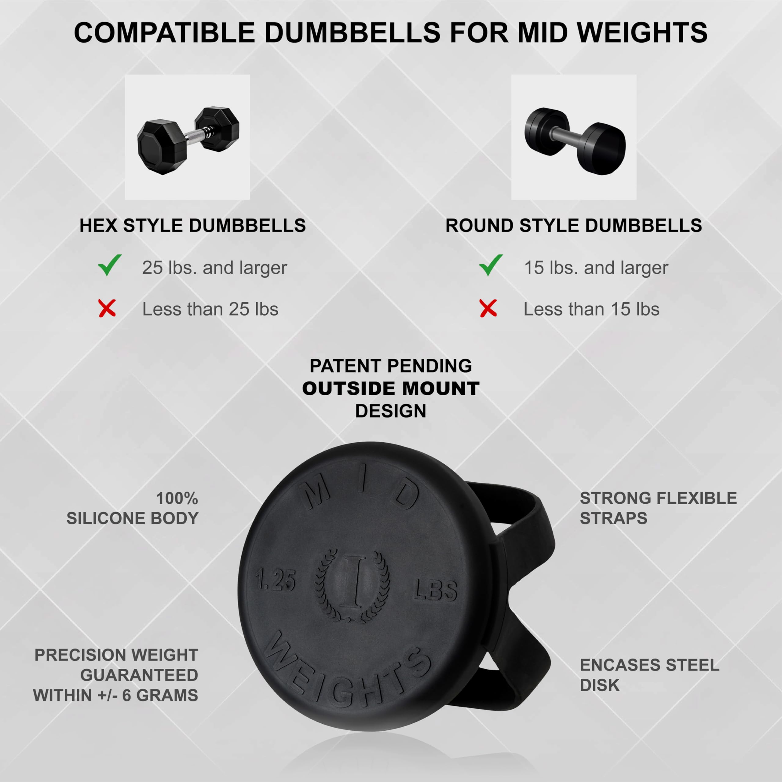 Micro Pesi Per Manubri In Silicone - Set Da 4 Da 0,6 Kg - Ideali Per Allenamento Progressivo - Foto 7