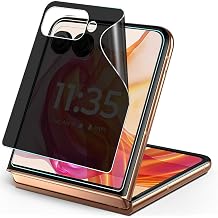 [2 Pack for Motorola Razr 50 Ultra/Razr Plus 2024 Privacy Screen Protector Front Screen, Flexible Film Anti-Spy 9H Hardness Case Friendly