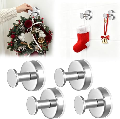 Miniatura 14 de PMMASTO Ganchos para toallas – Gancho de pared resistente para colgar – Ganchos de ducha (negro, forma de J, 6 unidades) Negro,Plata " J " forma 6