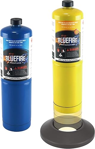 Miniatura 7 de BLUEFIRE MRS-7014B - Cabezal de soplete de soldadura de gas con arranque de gatillo para propano y MAP PRO Fuel+propano MAPP MAP Pro de mano para