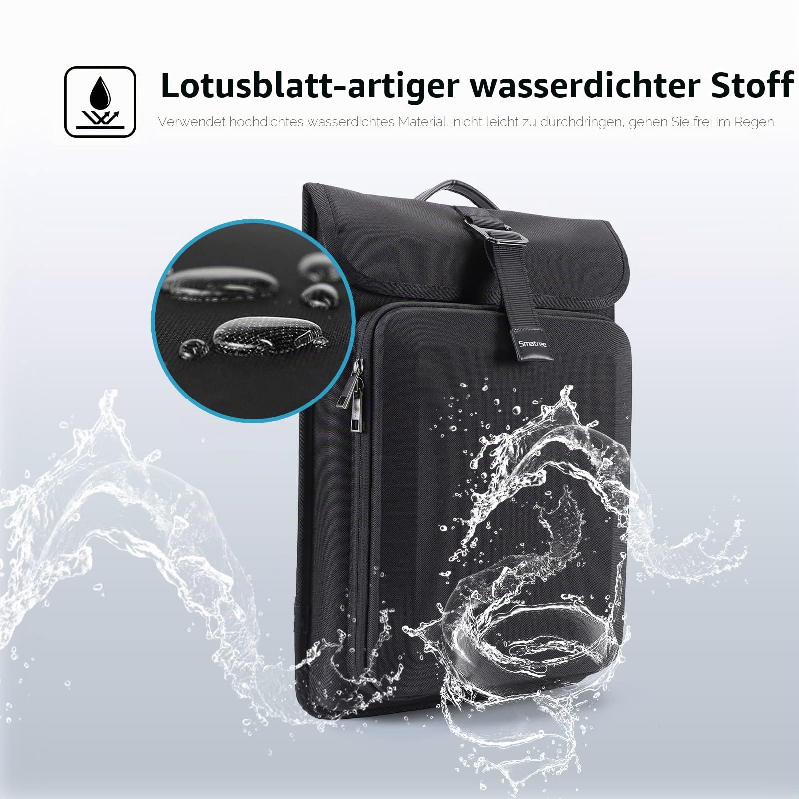 Smatree 15,6Zoll Laptop Rucksack Business, Reise Laptop Tasche Kompatibel mit 15,6-16zoll Samsung Galaxy Book3 360/Book3 pro/Book3 ultra/Book3 pro 360/Book2 Pro 360 Rucksack, Schwarz