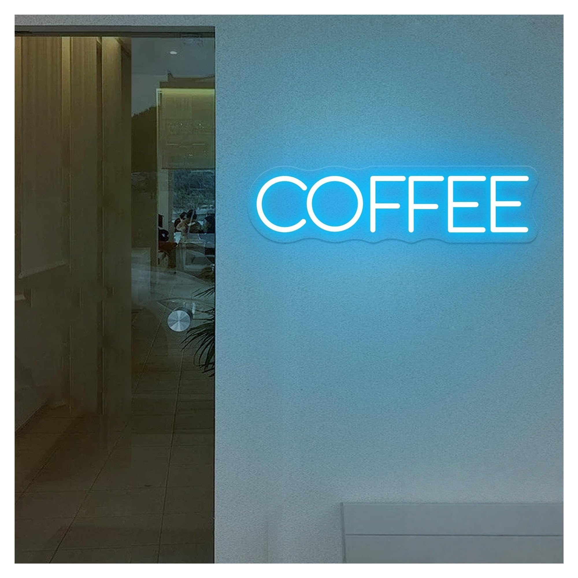 Shouxi D Sign Lamp Coffee Neon Signs For Shop Wall Ecor Bar Sign Light For Opening Cafe 11Cmx41cm(D)