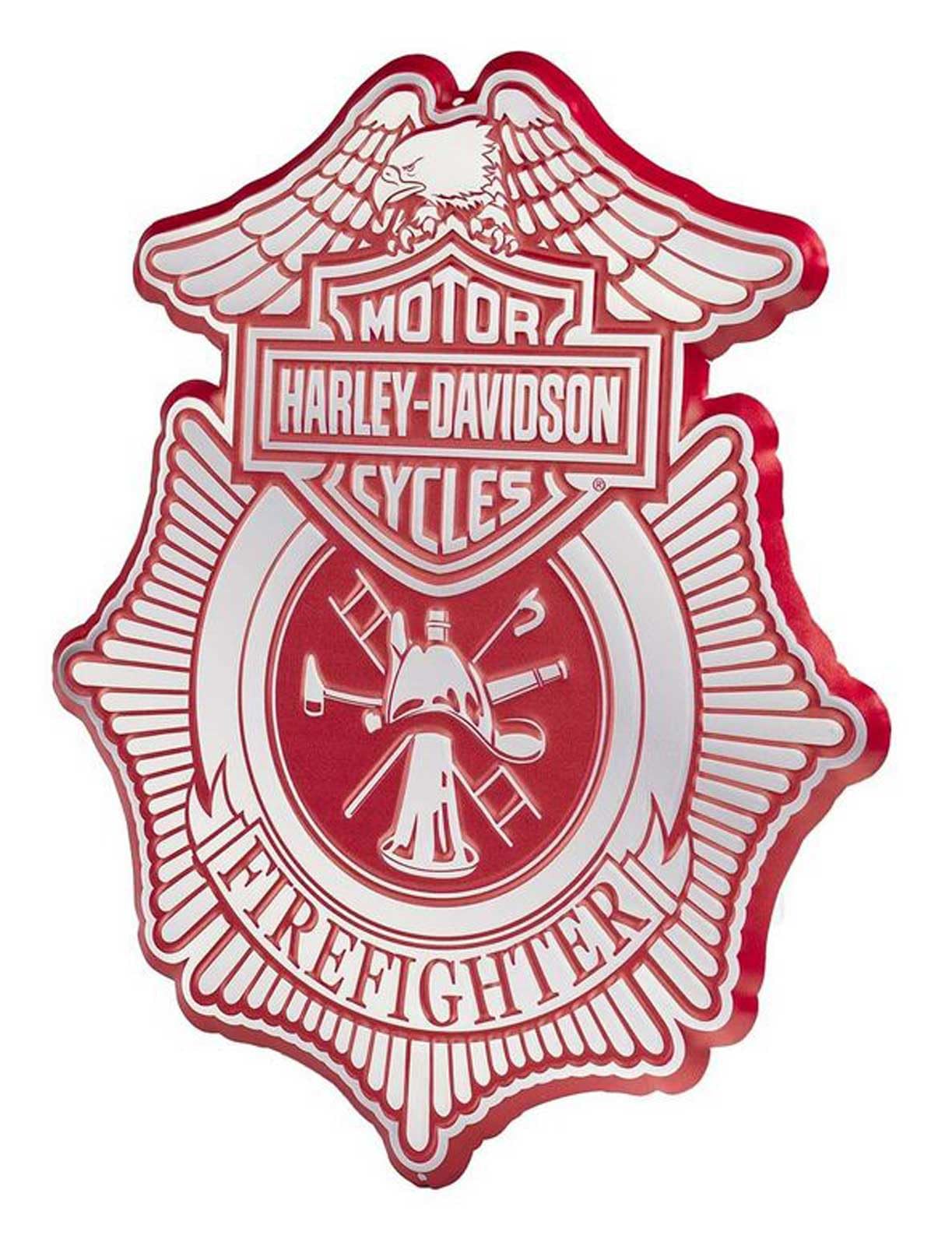 Amazon.com: Harley-Davidson Embossed Firefighter Shield