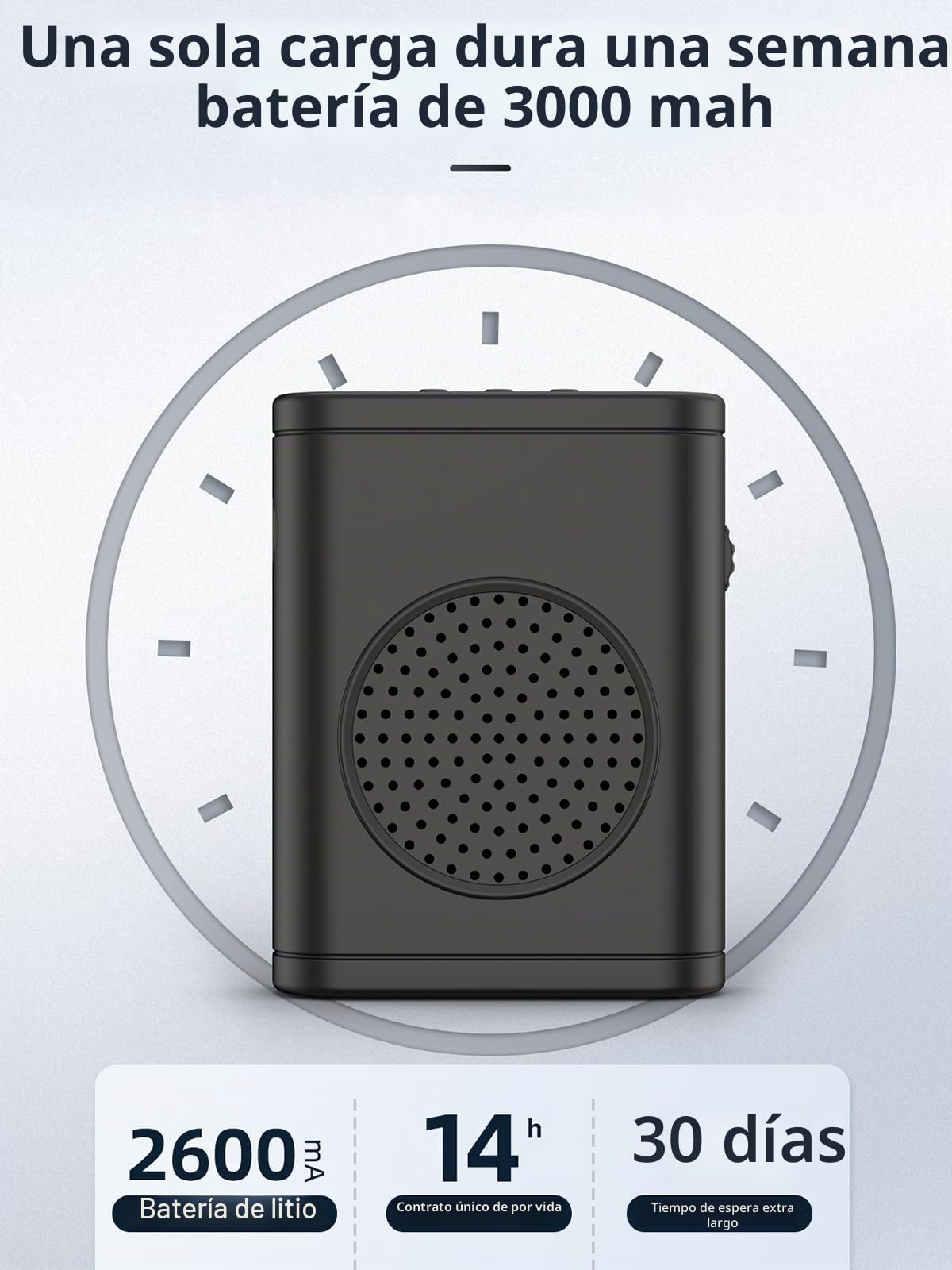 Amplificador de voz portátil con micrófono Inalámbrico Lavalier 10W batería recargable 2600mah, sistema de megafonía, amplificador voz ligero para profesores, guías turísticos, entrenadores deportivos