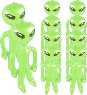 Didiseaon Green Alien Inflatable Toys Halloween Inflatable Martian Alien Prop Big Eye UFO Aliens Halloween Birthday Party