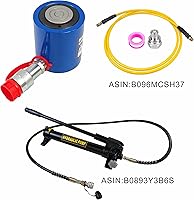 Vista 7 de AMZCNC Gato hidráulico de cilindro de 10 toneladas de un tiempo de 2 pulgadas de carrera, gato de cilindro hidráulico de 10T, gato de elevación