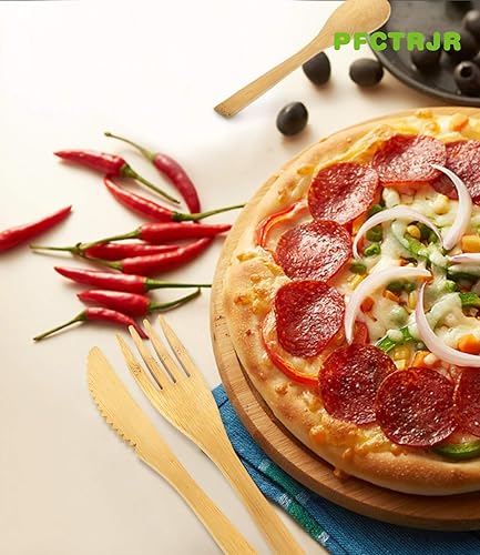 Miniatura 2 de 18 cubiertos de bambú reutilizables, cubiertos de bambú, juego de cubiertos de bambú, utensilios de viaje de bambú para camping, picnic, fiesta,