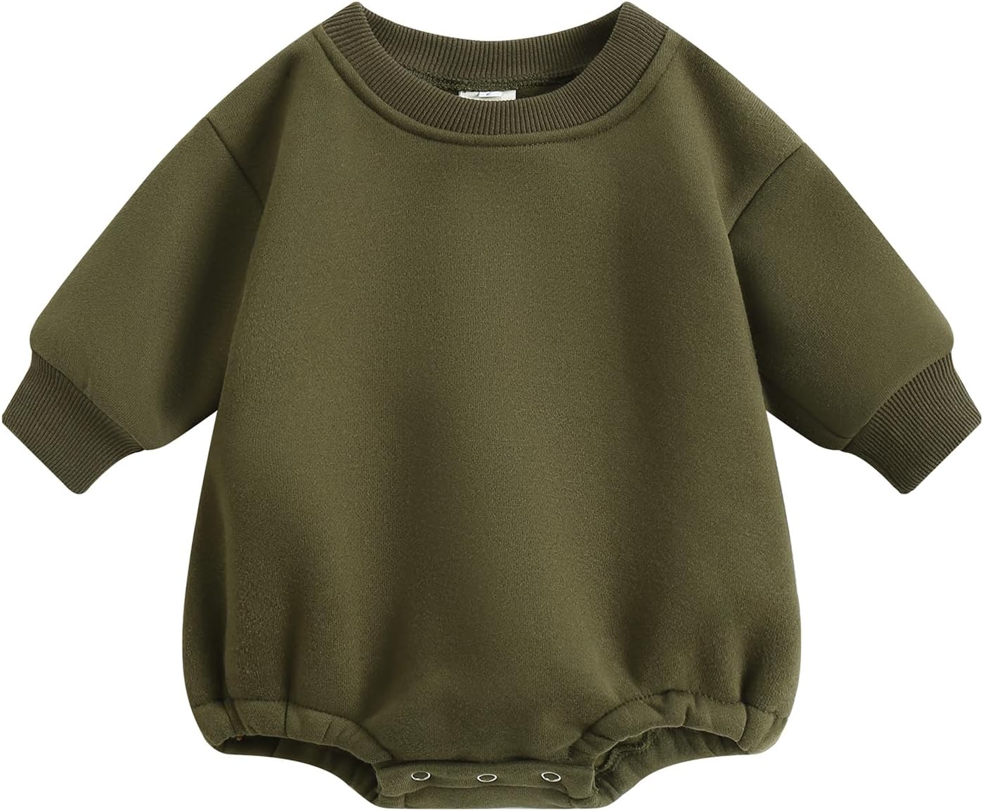 Bafeicao Baby Boy Girl Fleece Sweatshirt Bubble Romper Oversized Sweater Romper Solid Thick Winter Clothes