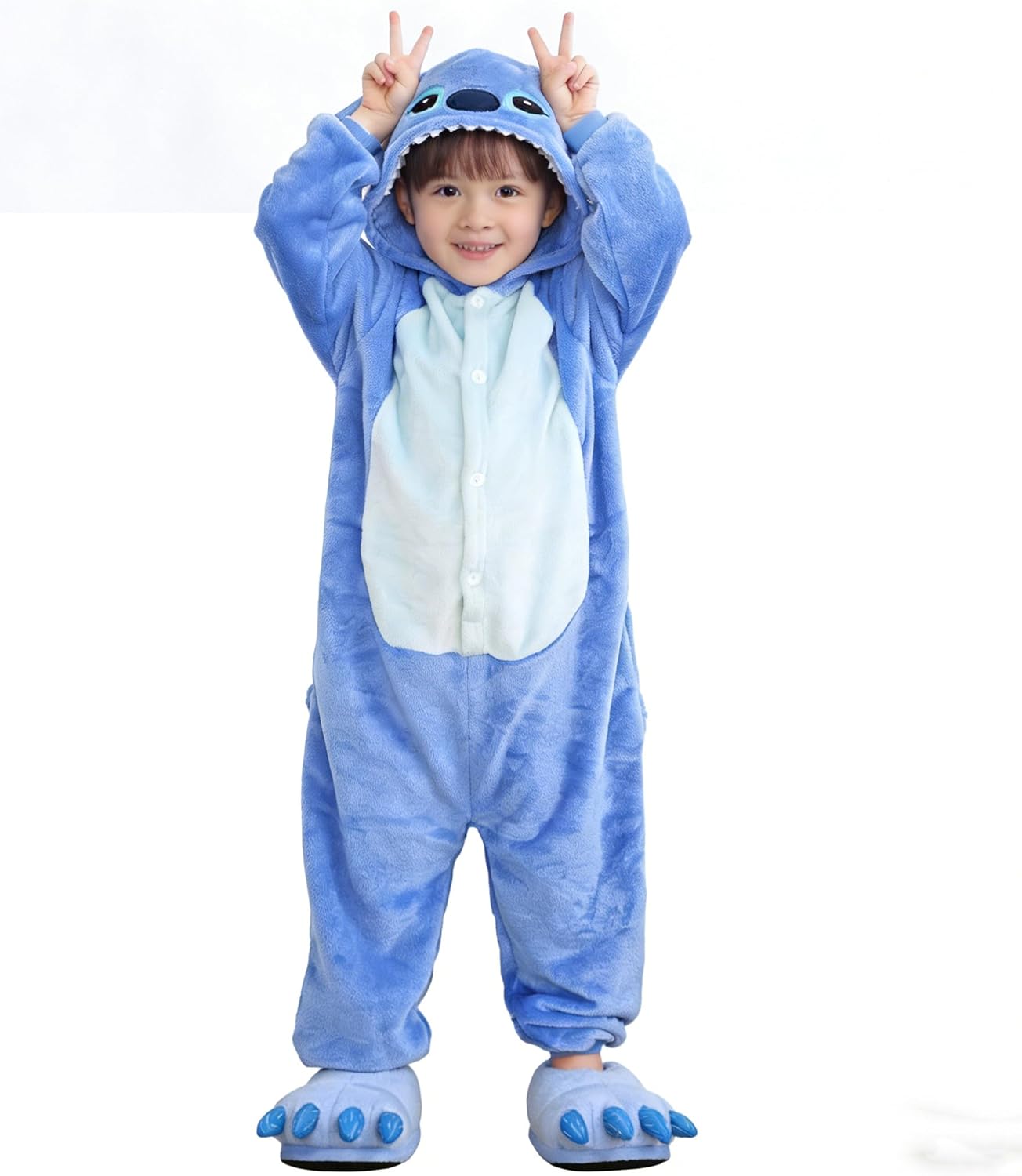 Plustrong Kids Onesie Pajamas Halloween Costumes for Boys Girls Flannel Animal Onesie Halloween Costumes for Kids - Image 6