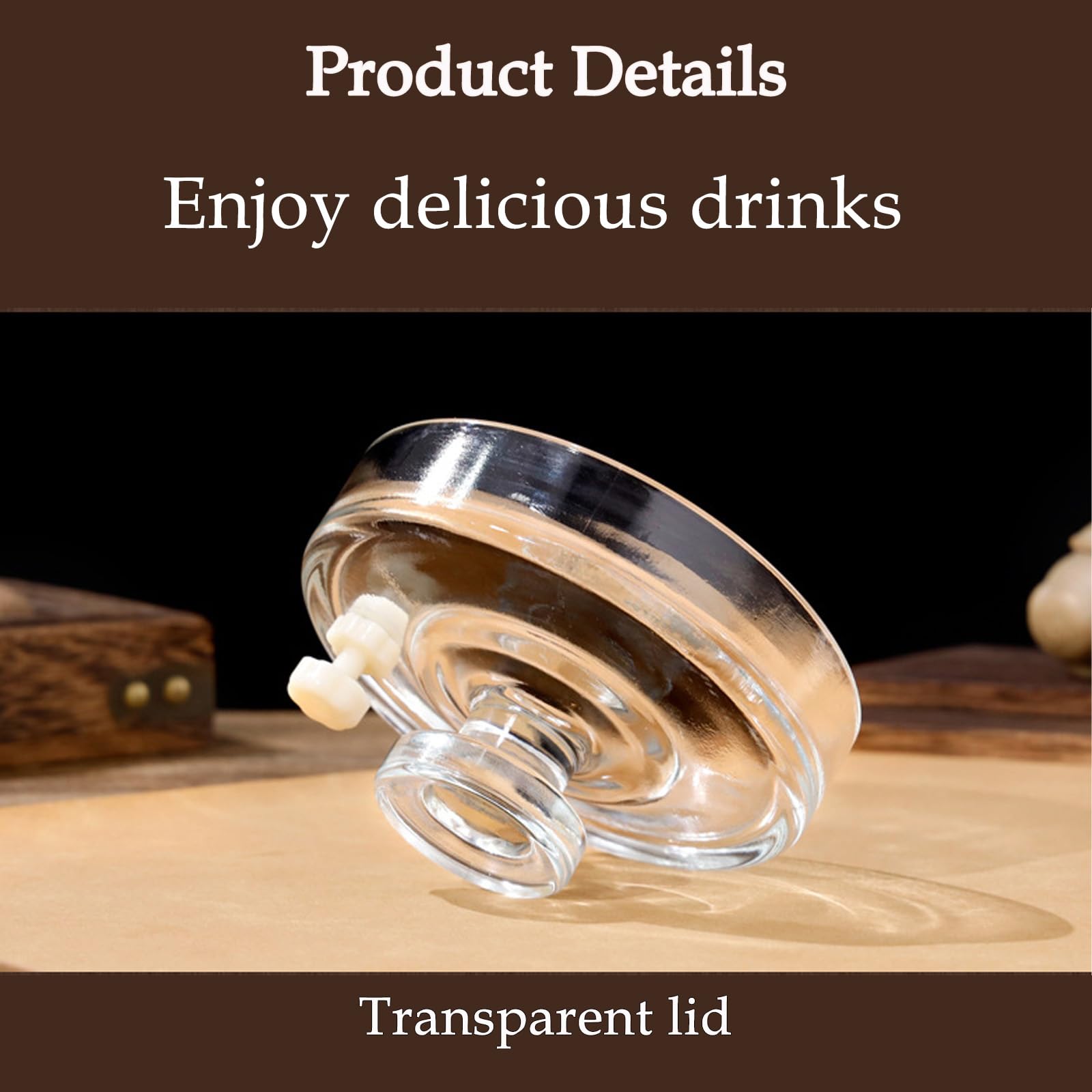 Mini Getränkespender Mit Wassertank Und Hahn,Getränke-Kühleimer Mit Wasserhahn,Glas-Getränkespender Mit Deckel Weithals-Eisgetränkeglas,A Faucet,10L